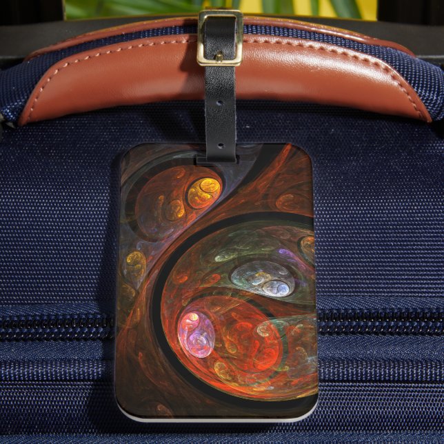 Fluid Connection Abstract Art Luggage Tag (Front Insitu 2)