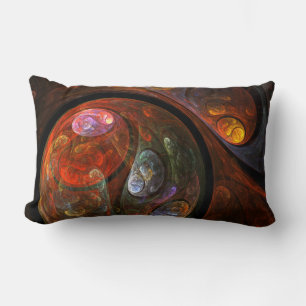 Fluid Connection Abstract Art Lumbar Pillow