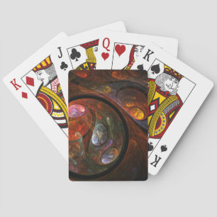 Fluid Connection Abstract Art Poker Cards