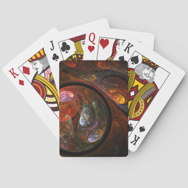 Fluid Connection Abstract Art Poker Cards (Back)