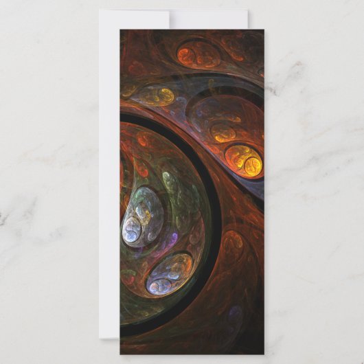 Fluid Connection Abstract Art Rack Card (Back)