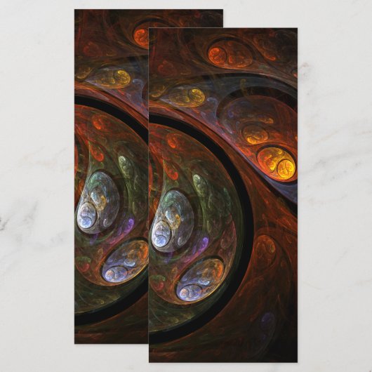 Fluid Connection Abstract Art Rack Card (Front/Back)