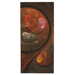 Fluid Connection Abstract Art Wood Flash Drive
