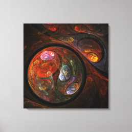 Fluid Connection Abstract Art Wrapped Canvas Print