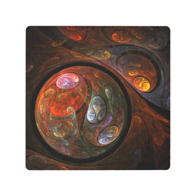 Fluid Connection Abstract Metal Wall Art (Front)