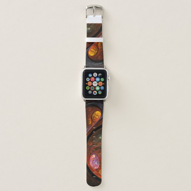 Fluid Connection Modern Cosmic Abstract Art Apple Watch Band (Front)