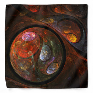 Fluid Connection Modern Cosmic Abstract Art Bandana
