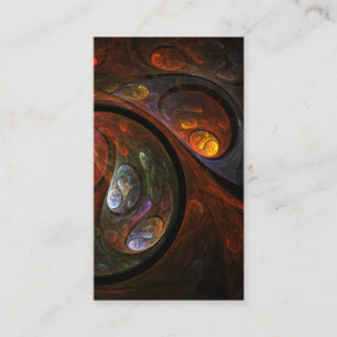 Fluid Connection Modern Cosmic Abstract Art Business Card