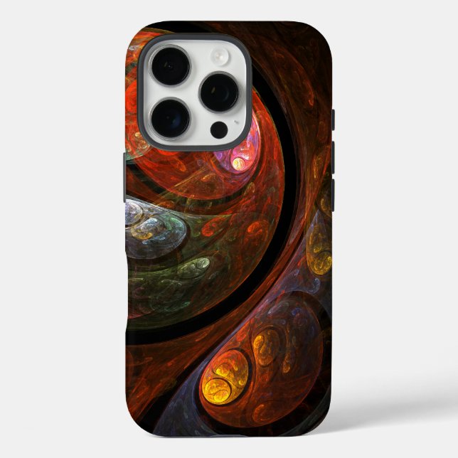 Fluid Connection Modern Cosmic Abstract Art Case-Mate iPhone Case (Back)