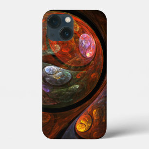 Fluid Connection Modern Cosmic Abstract Art iPhone 13 Mini Case
