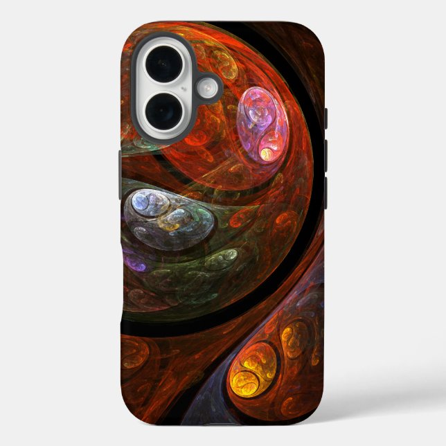 Fluid Connection Modern Cosmic Abstract Art Case-Mate iPhone Case (Back)