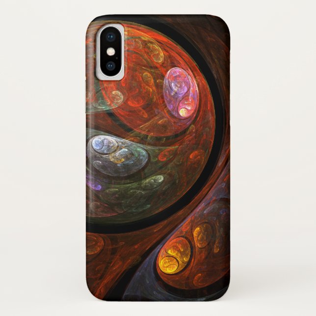 Fluid Connection Modern Cosmic Abstract Art Case-Mate iPhone Case (Back)