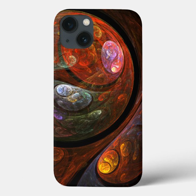 Fluid Connection Modern Cosmic Abstract Art Case-Mate iPhone Case (Back)