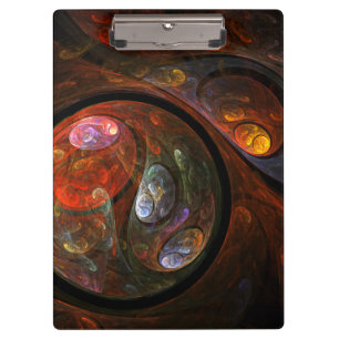 Fluid Connection Modern Cosmic Abstract Art Clipboard