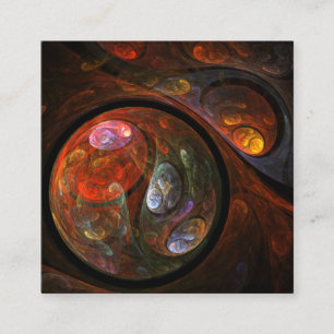 Fluid Connection Modern Cosmic Abstract Art Enclosure Card