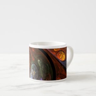Fluid Connection Modern Cosmic Abstract Art Espresso Cup