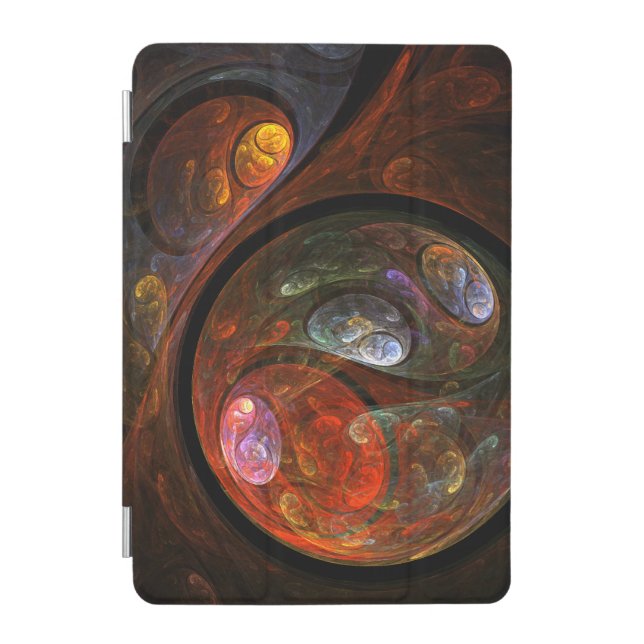 Fluid Connection Modern Cosmic Abstract Art iPad Mini Cover (Front)