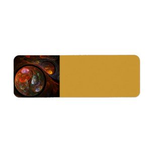 Fluid Connection Modern Cosmic Abstract Art Label