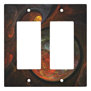 Fluid Connection Modern Cosmic Abstract Art Light Switch Cover