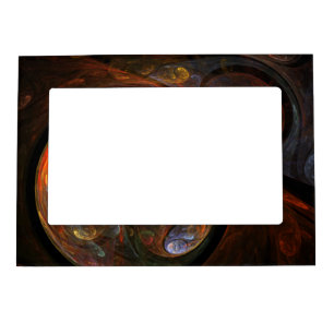 Fluid Connection Modern Cosmic Abstract Art Magnetic Frame