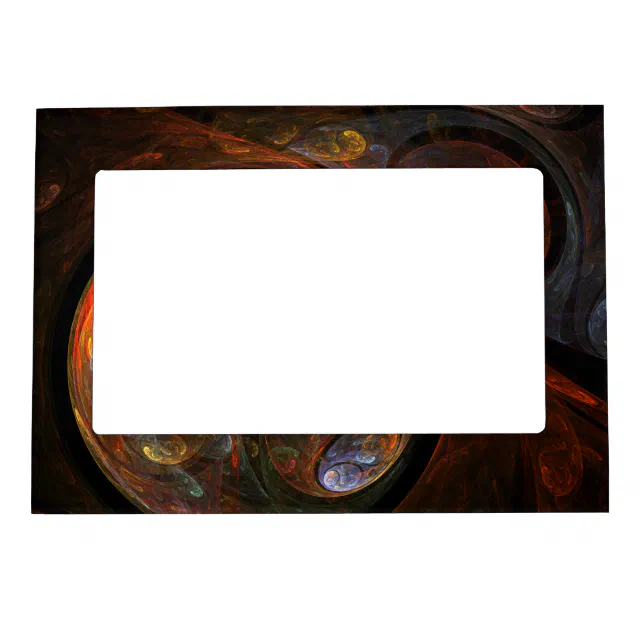 Abstract Intimate Connection Frame Fluid Connection Modern Cosmic Abstract Art Magnetic Frame | Zazzle