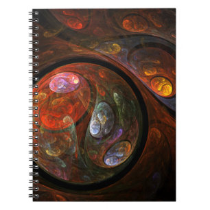 Fluid Connection Modern Cosmic Abstract Art Notebook