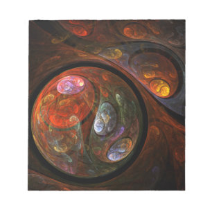 Fluid Connection Modern Cosmic Abstract Art Notepad