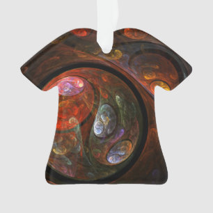Fluid Connection Modern Cosmic Abstract Art Ornament