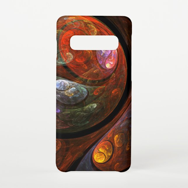 Fluid Connection Modern Cosmic Abstract Art Samsung Galaxy Case (Back)