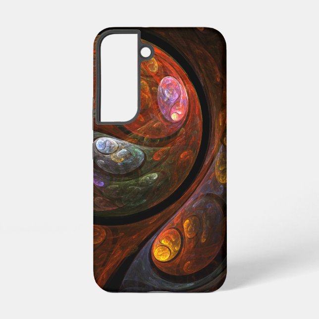 Fluid Connection Modern Cosmic Abstract Art Samsung Galaxy Case (Back)
