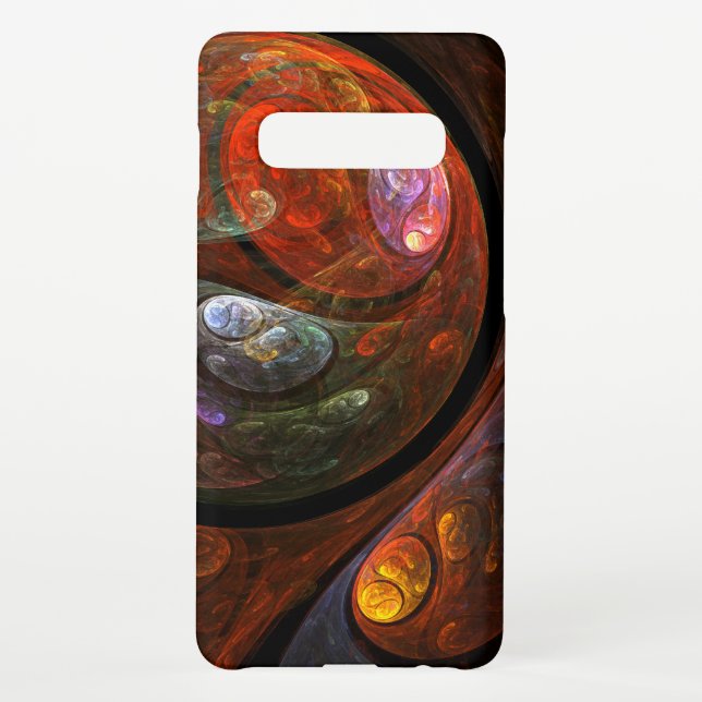 Fluid Connection Modern Cosmic Abstract Art Samsung Galaxy Case (Back)