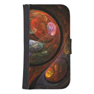 Fluid Connection Modern Cosmic Abstract Art Phone Wallet