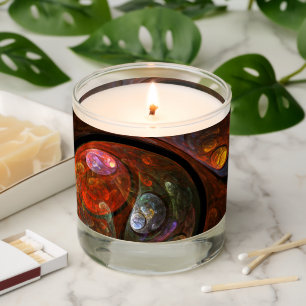 Fluid Connection Modern Cosmic Abstract Art Scented Candle