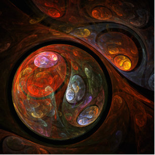 Fluid Connection Modern Cosmic Abstract Art Statuette