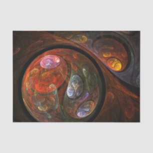 Fluid Connection Modern Cosmic Abstract Art Tissue Paper