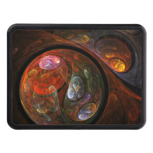 Fluid Connection Modern Cosmic Abstract Art Tow Hitch Cover