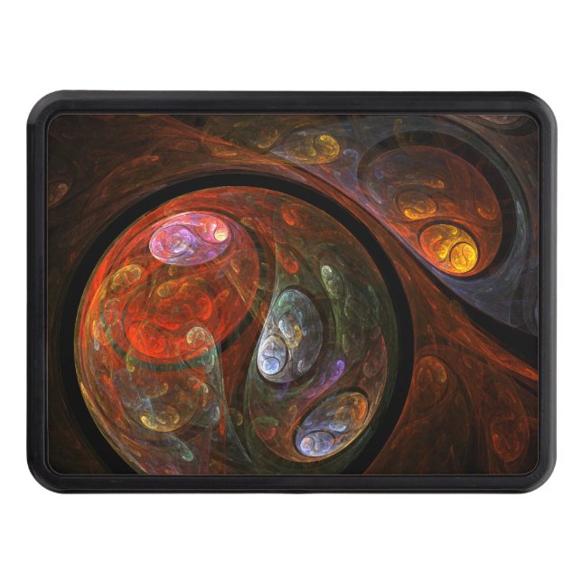 Fluid Connection Modern Cosmic Abstract Art Tow Hitch Cover (Front)