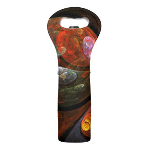 Fluid Connection Modern Cosmic Abstract Art Wine Bag