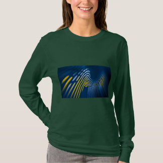 "Fluid Dynamics: A Symphony of Light and Motion" T-Shirt