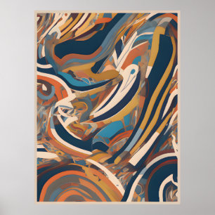 Fluid Forms: Abstract Art, Flowing Colors Poster