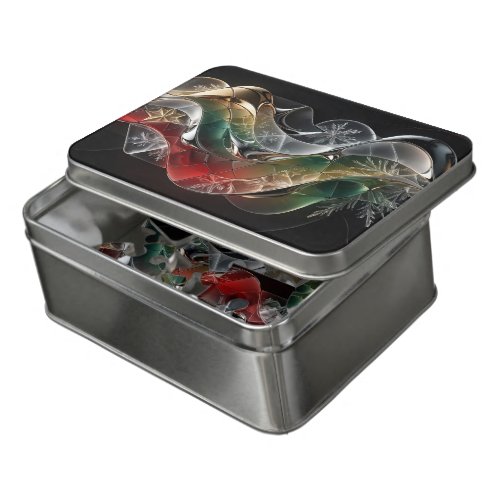 Fluid Futuristic Christmas Mosaic Abstract Jigsaw Puzzle