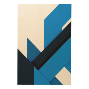 Fluid Geometry Wood Wall Art