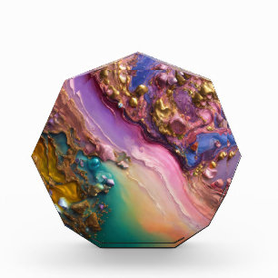 Fluid Gold Abstract Acrylic Award -
