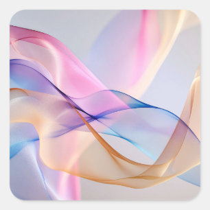 Fluid Harmony in Motion Square Sticker
