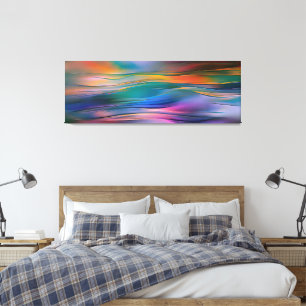 "Fluid Horizons" Contemporary Abstract Art Canvas Print