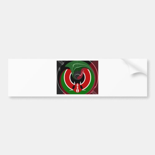 Fluid Kenya Flag Hakuna Matata Bumper Sticker