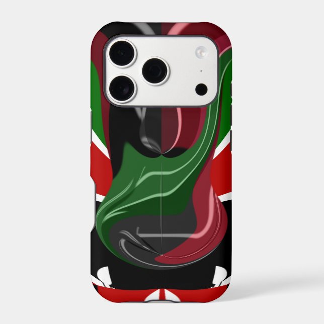 Fluid Kenya: National Flag | Texture Abstract Art  Case-Mate iPhone Case (Back)