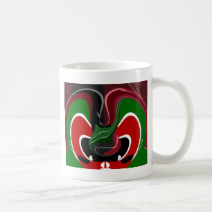 Fluid Kenya: National Flag   Texture Abstract Art  Coffee Mug