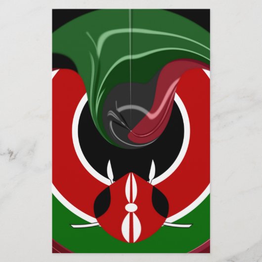 Fluid Kenyan Flag: A Modern Design (Front)