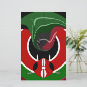 Fluid Kenyan Flag: A Modern Design (Standing Front)